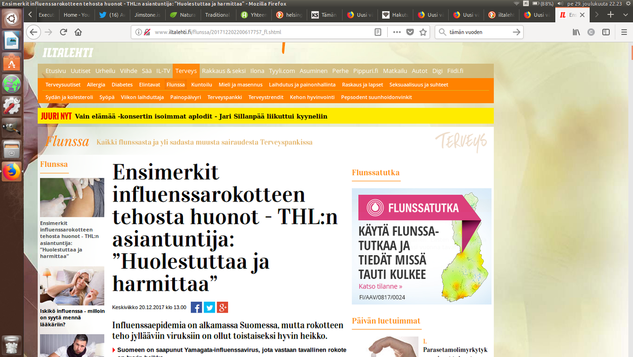 Iltalehti 20.12.2017 Ensimerkit influenssarokotteen tehosta huonot kuva kuva